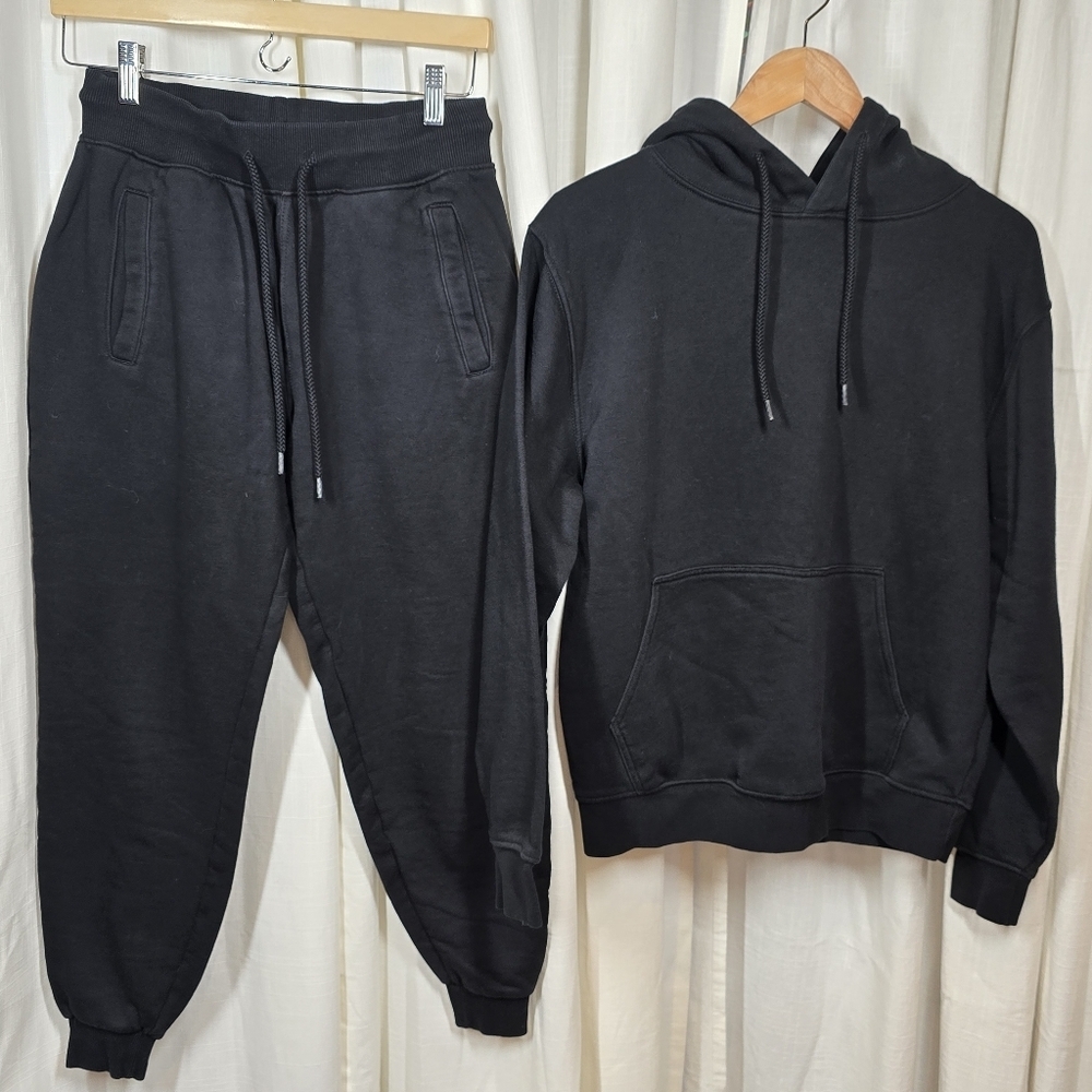 Fashion Nova Stole Your Boyfriend Zip-up Hoodie & Jogger Black 2-Piece Set - Picture 15 of 16